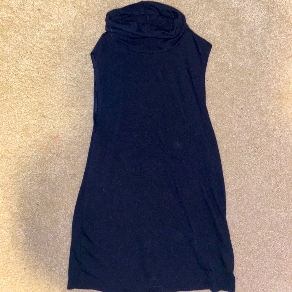Navy Turtleneck Tank